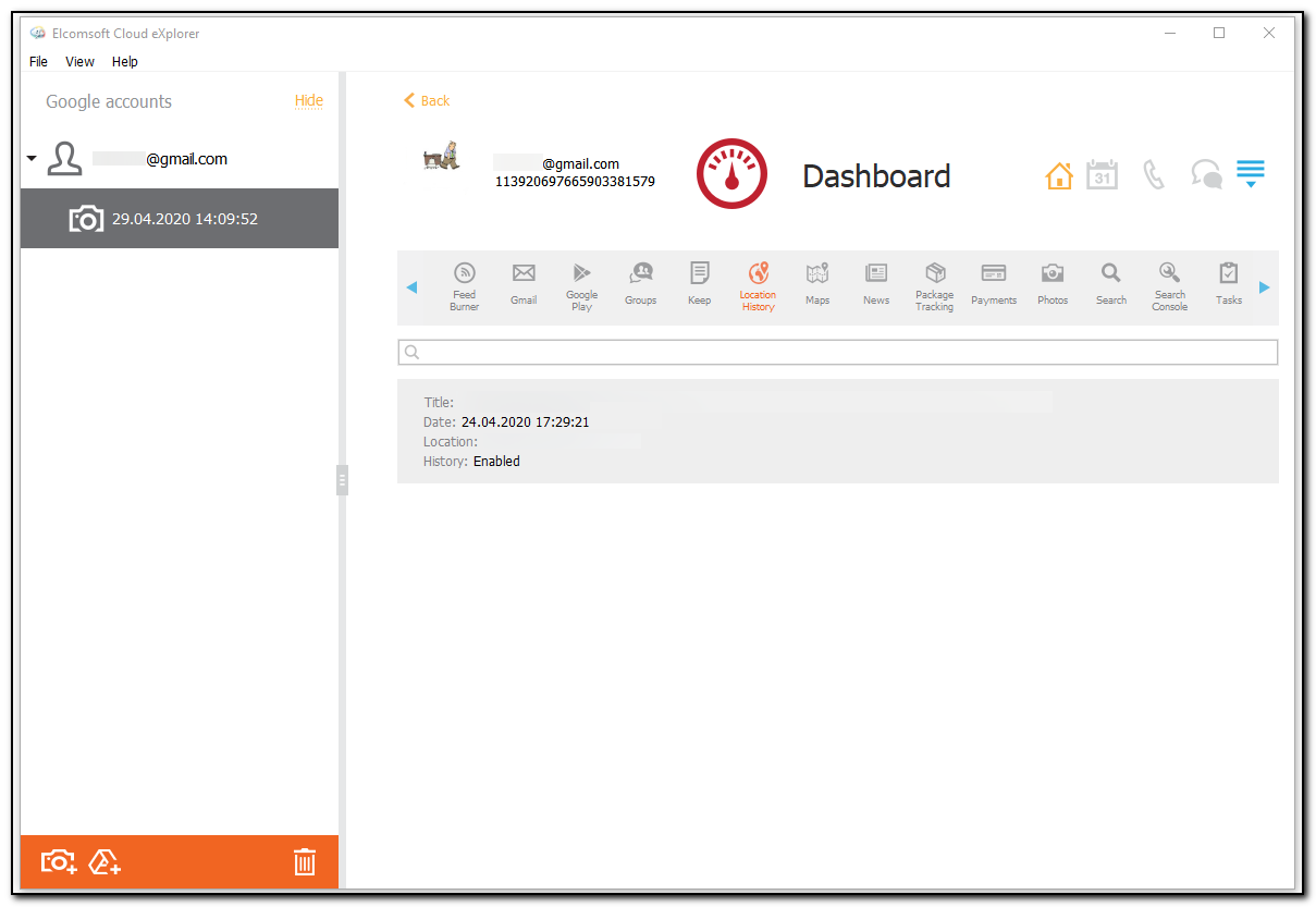 Dashboard_Location_History