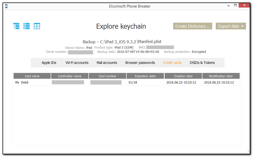 keychain grid view