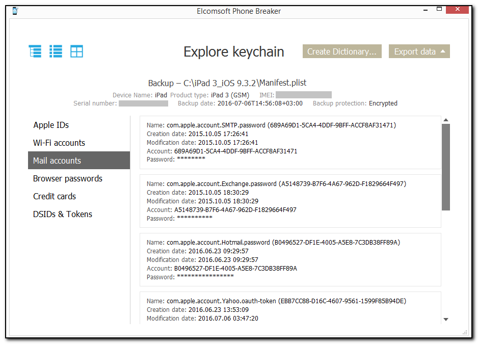 keychain category view