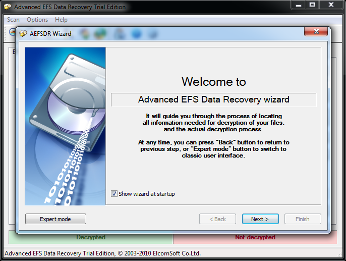 Advanced EFS Data Recovery Wizard