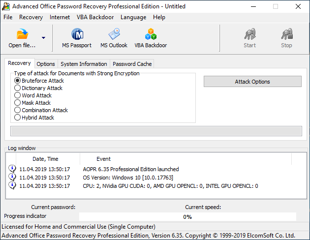 advanced zip password recovery serial